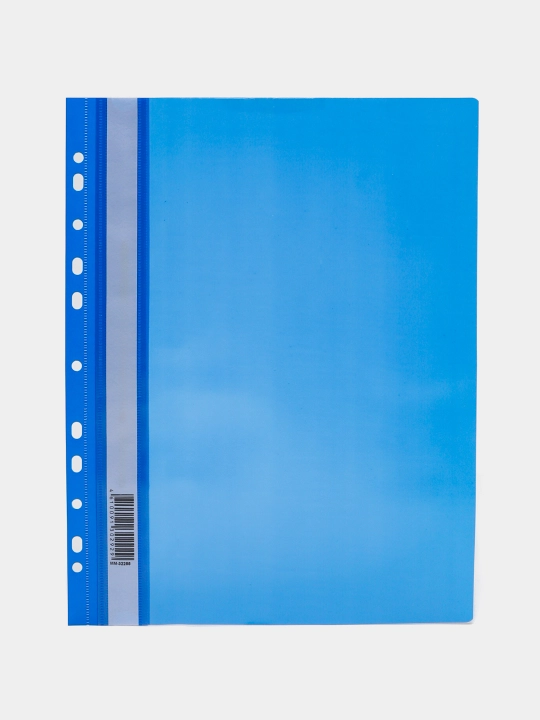 Plastik papka. perf. STAMM A4, 160 mikron, ko'k va shaffof MM-32255 minish - 