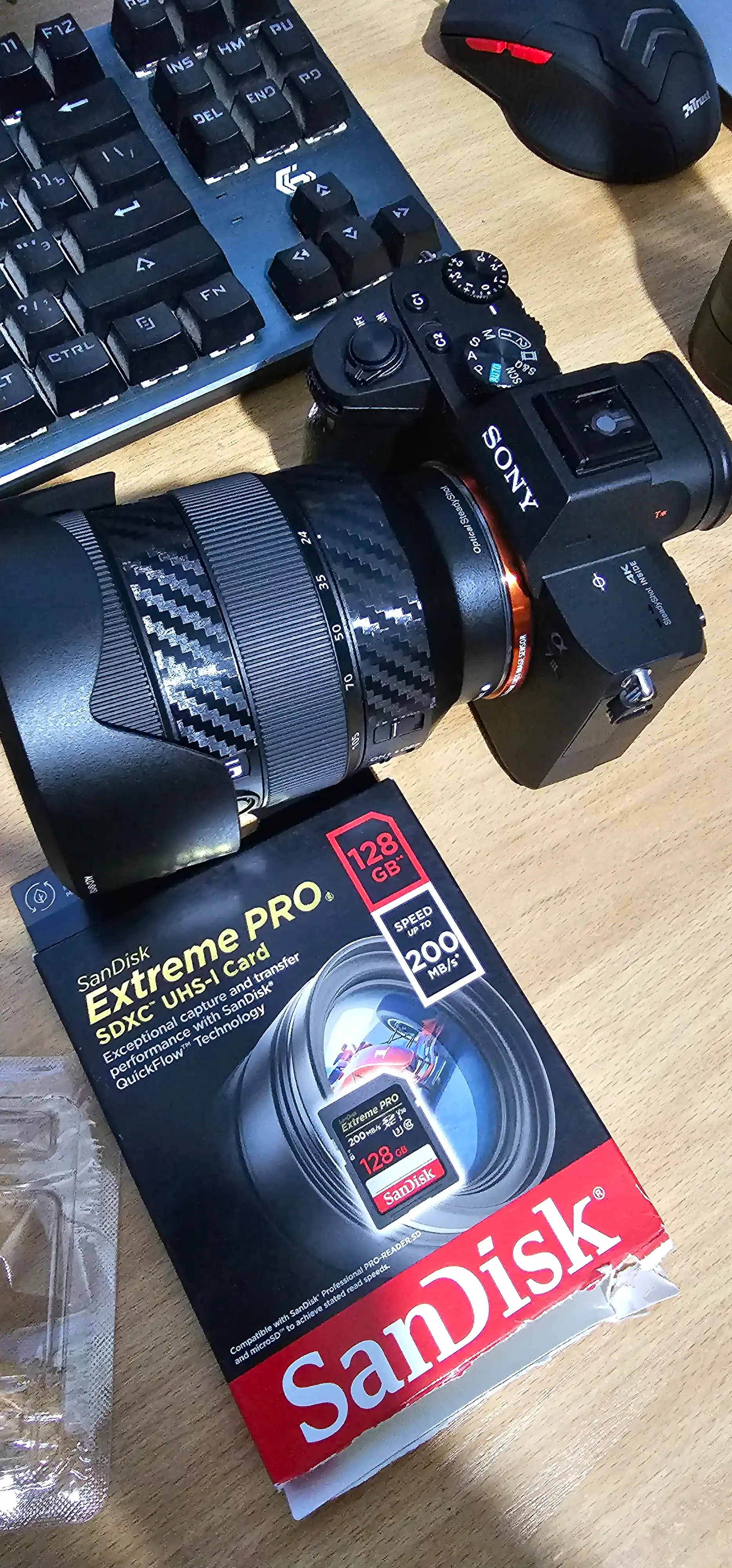 Fotoapparat uchun xotira kartasi Sandisk Extreme Pro SDXC UHS-I card, 128 GB, 200Mb/s