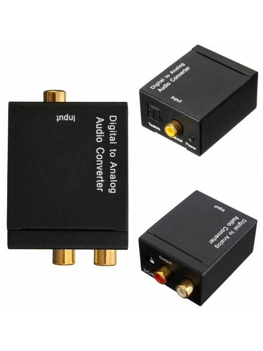 Raqamli analog audio konvertor optika SPDIF Toslink Coaxial Digital RCA lolalar aux 3.5