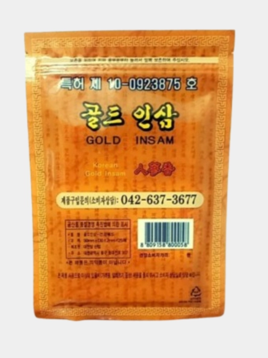 Jenshenli yamoq Gold insam patch, 25 varaq