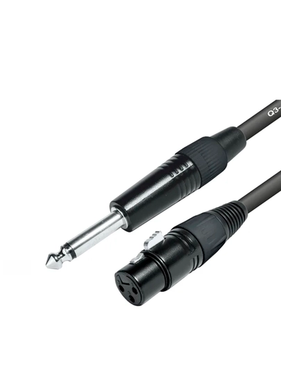 XLR 3 Pin гнездовой разъем адаптера из бескислородной меди, DMX пушки MIC 6,35 мм TS XLR