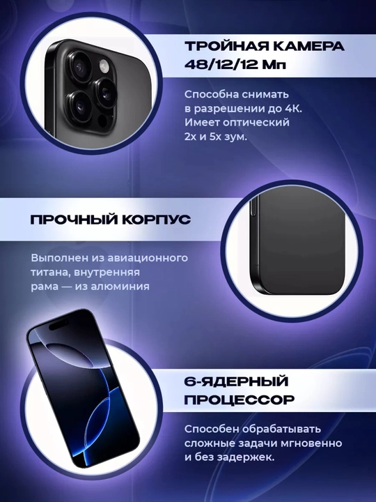 IPhone 16 Pro/Pro Max, 128/256/512/1 ТБ, DualSim+ SIM+eSIM 