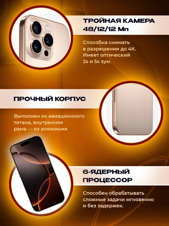 IPhone 16 Pro/Pro Max, 128/256/512/1 ТБ, DualSim+ SIM+eSIM 