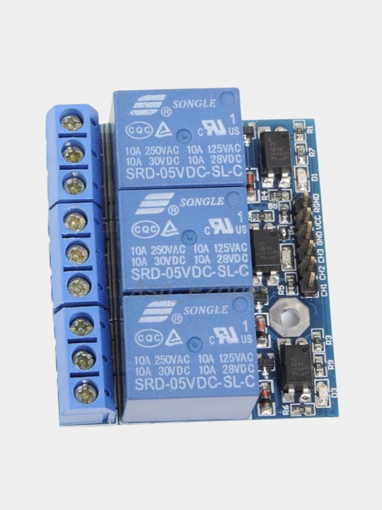 Rele moduli 1/2/3/4 kanal 5V 250V/10А