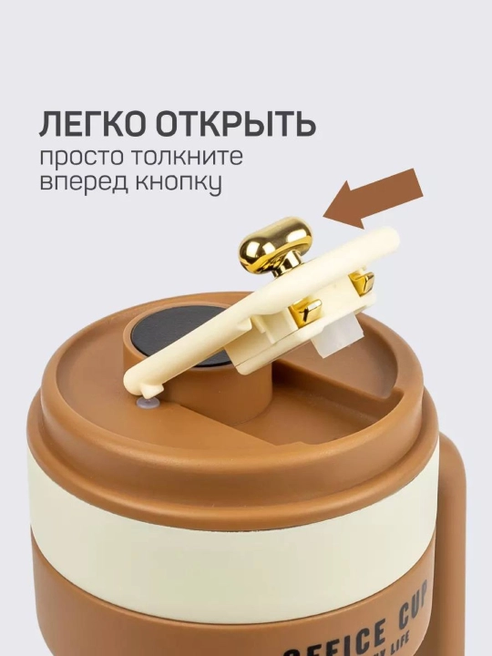 Термокружка с ручкой с датчиком температуры, 650 мл