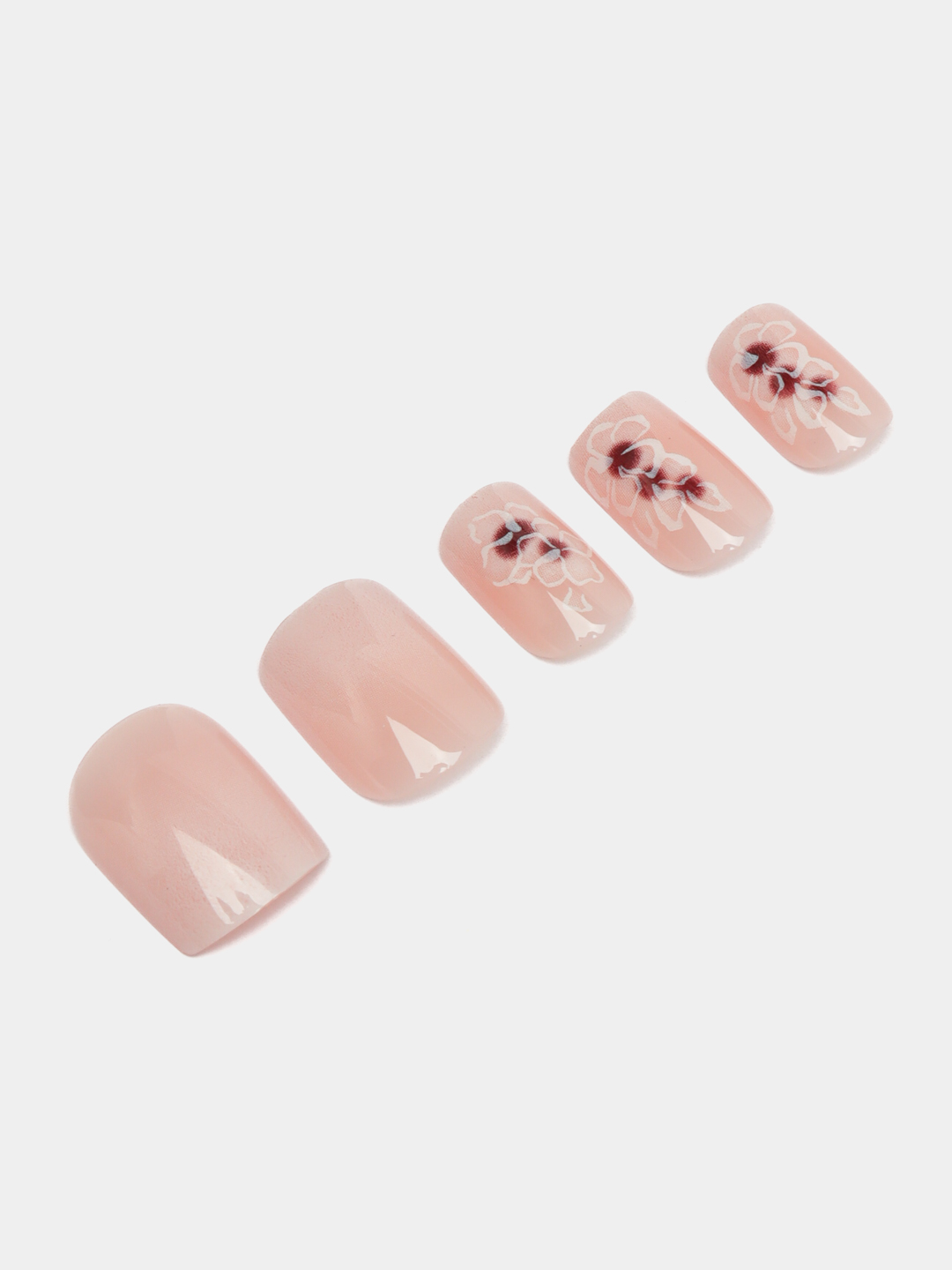Накладные ногти с дизайном, 24 шт, маникюр, френч