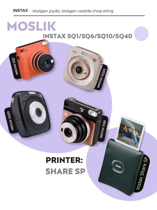 Instax SQUARE tezkor kamerasi uchun kartrij-plyonka