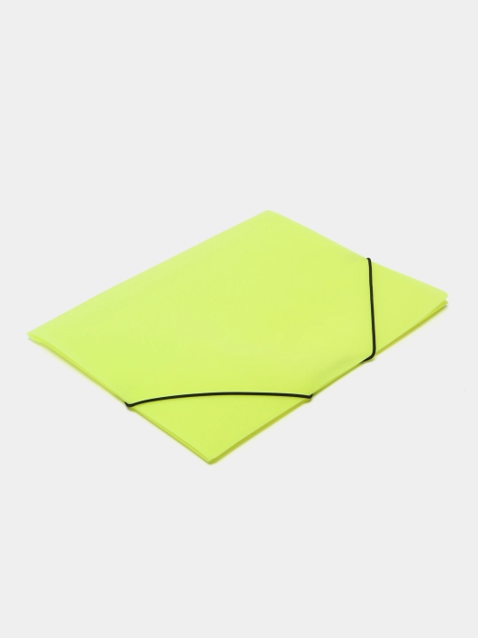 DIAMOND NEON 500 mikronli elastik qopqoqli HD plastik papka A4f - Sariq