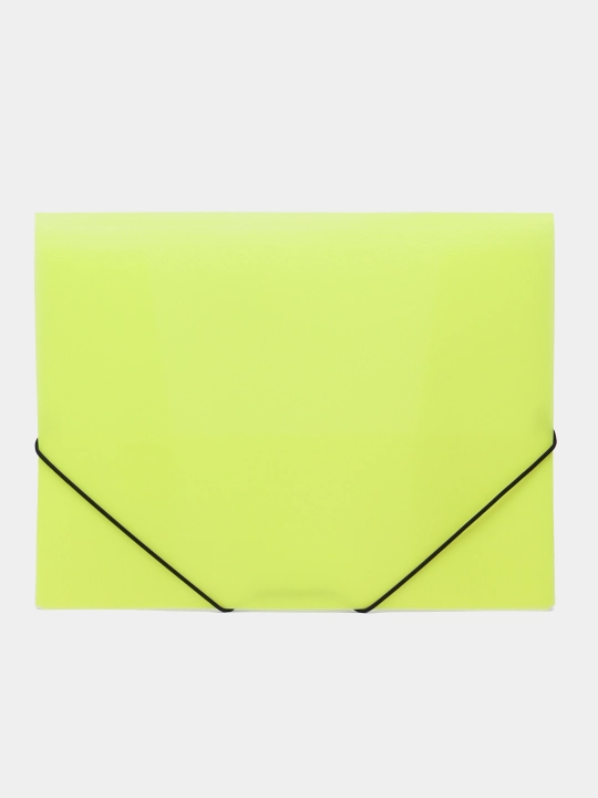 DIAMOND NEON 500 mikronli elastik qopqoqli HD plastik papka A4f - Sariq - 