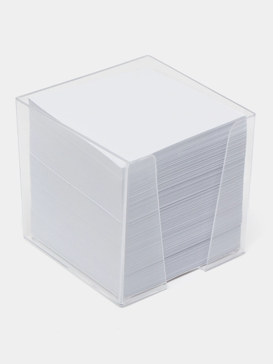 Eslatma bloki STAMM "Image", 9*9*9cm, plastik quti, oq BZ-999301/PV41