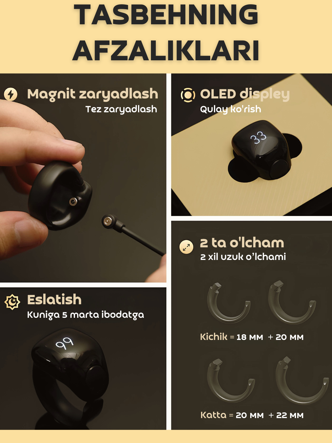 Электронные умные чётки iTasbih, для зикра и истигфар