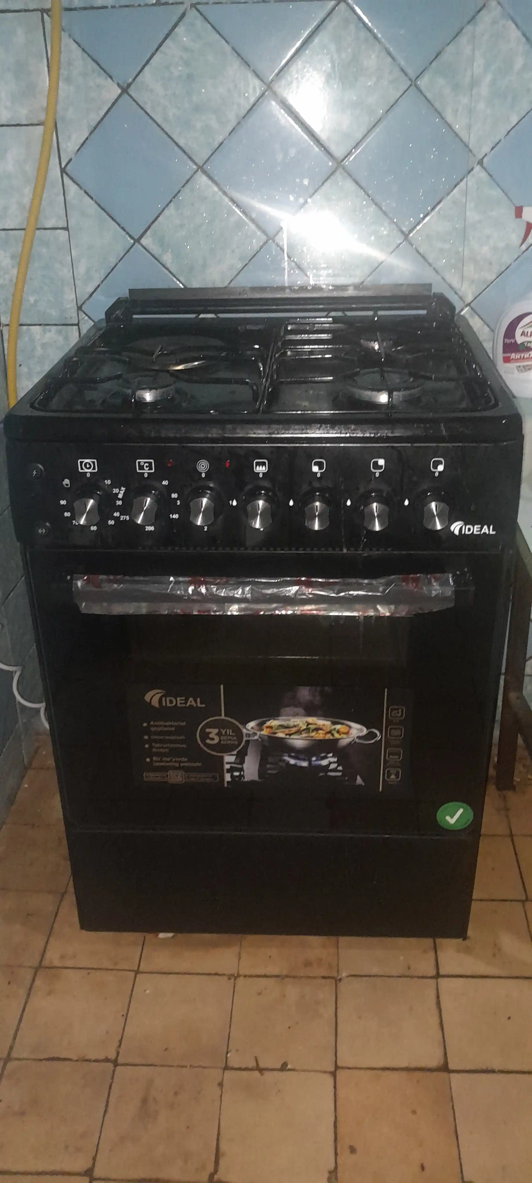 Ideal L400 gaz plitasi, 3 + 1 komfort, duxovka hajmi 65 l, 60 * 60