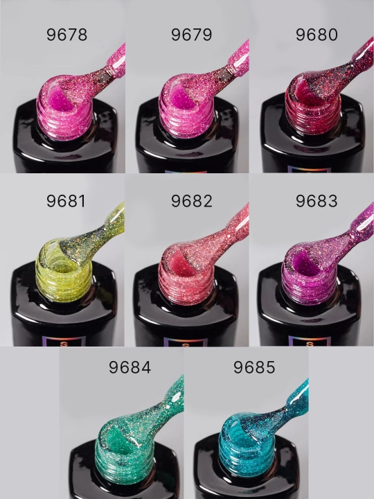 Tirnoqlar uchun aks ettiruvchi gel - lak "Shimeria Diamond", 7 ml