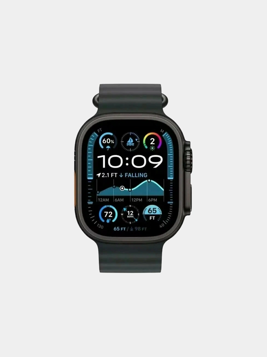 Умные часы Apple Watch Ultra 2 2024 GPS, Cellular 49mm черный титановый корпус, ремешки черный, океан