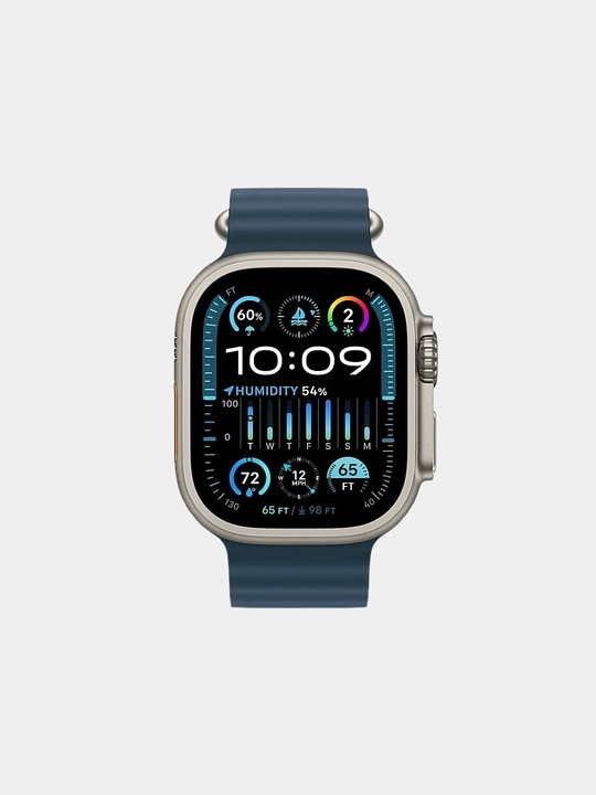 Умные часы Apple Watch Ultra 2 2024 GPS, Cellular 49mm черный титановый корпус, ремешки черный, океан