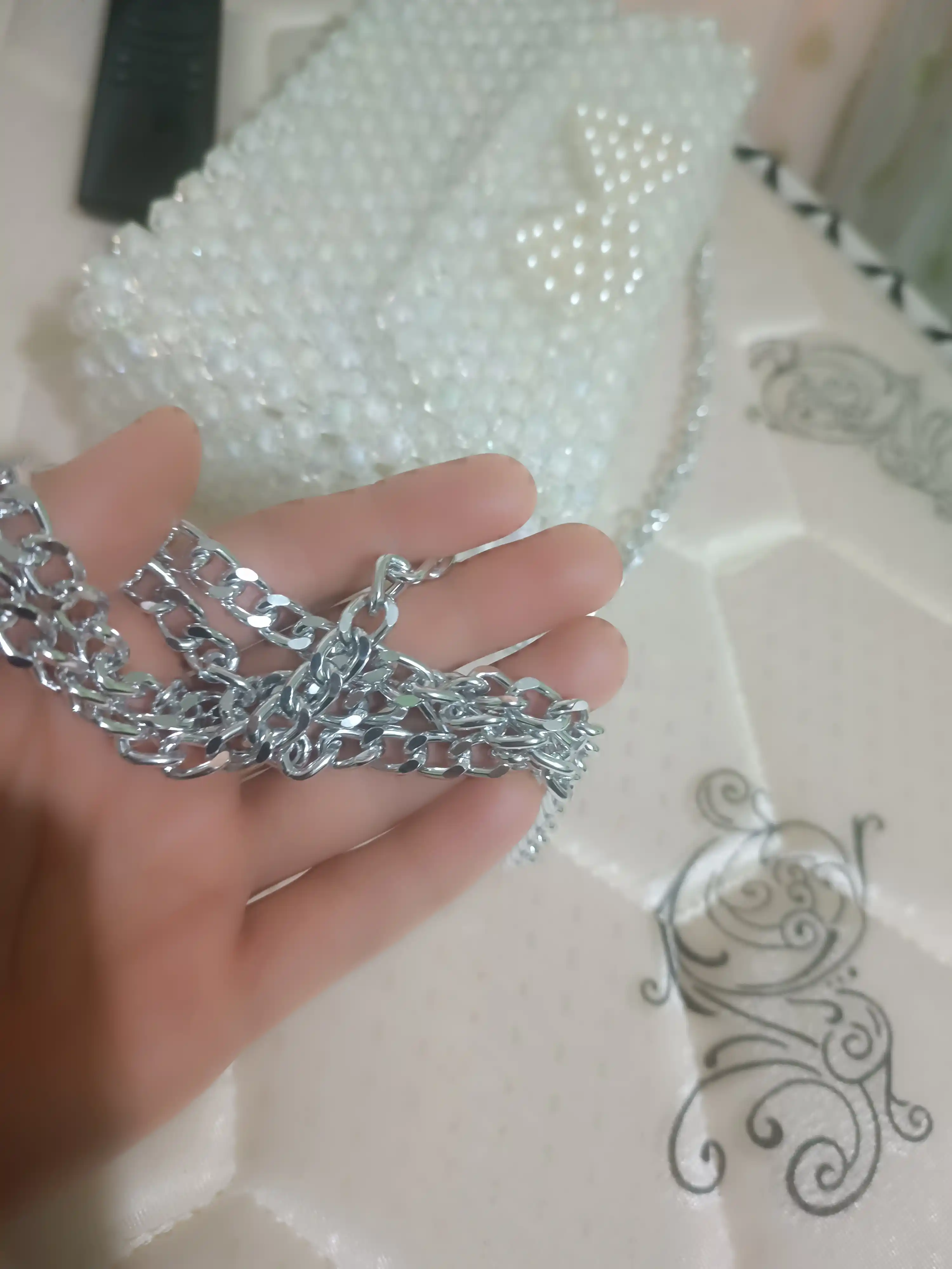 Sumka uchun ilmoqli zanjir, karabinli, zanjirli kamar