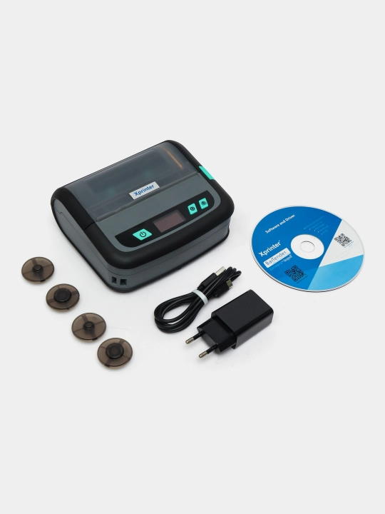 Термопринтер этикеток и для чека Xprinter XP-P441B Portable, 100 мм, USB + Bluetooth