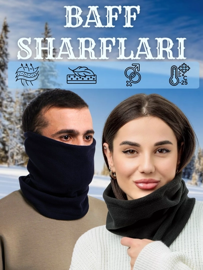 Балаклава флисовая, зимняя, шарф, маска для лица, Баффовые шарфы