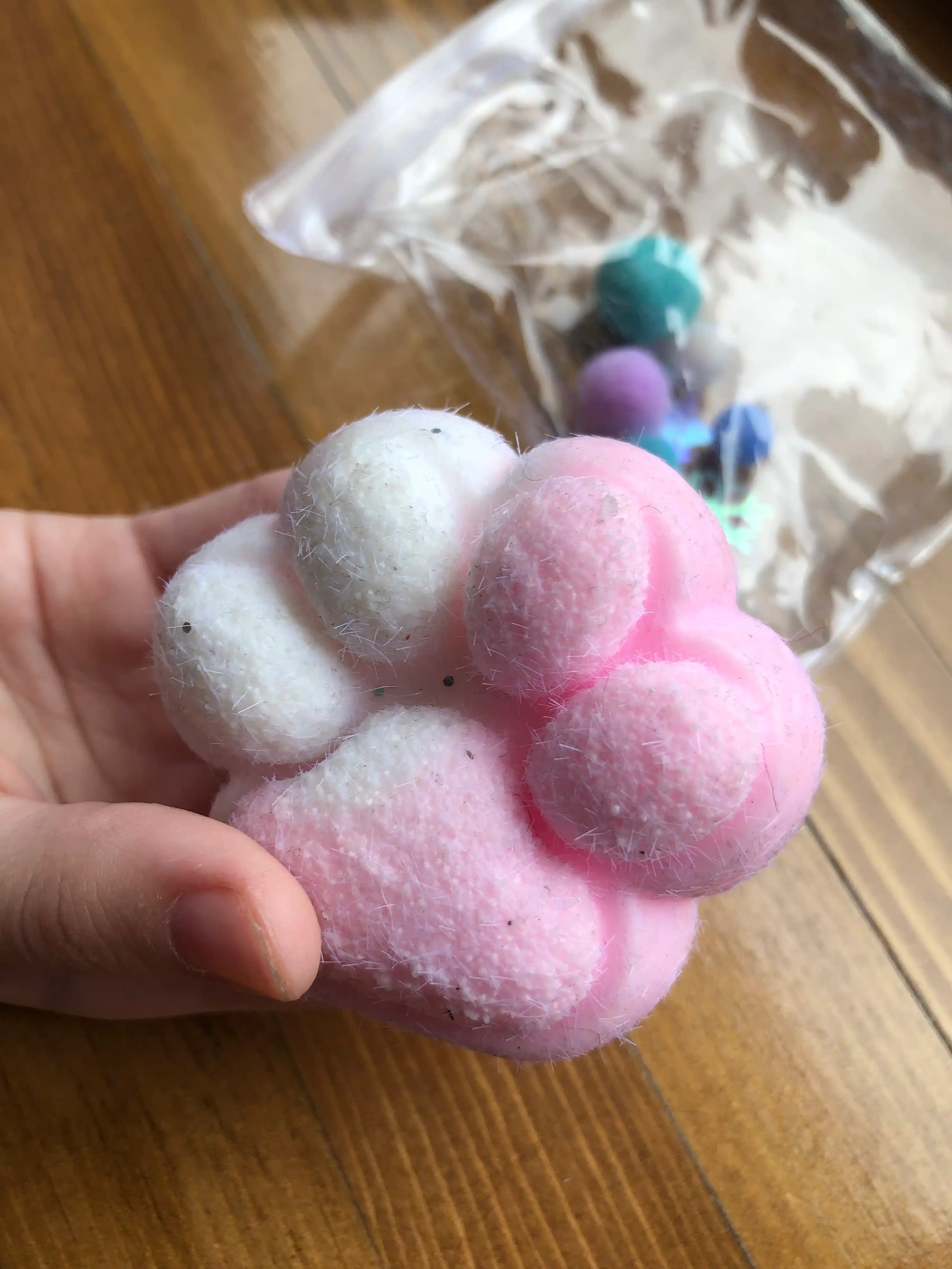 Игрушки сквиш антистресс кошачья лапка, 7 см