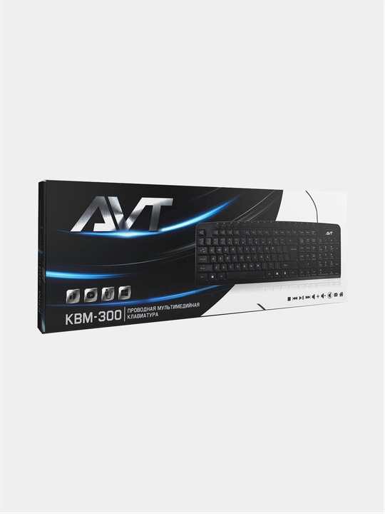 Клавиатура AVT KBM300, USB, черная - 