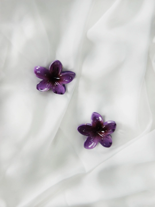 Gul shaklidagi soch qisqichlari to'plami, 3 dona