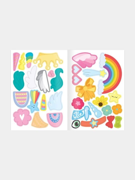 Stikerli kitob, 3-6 yoshli bolalar uchun, Uy hayvoningizni yarating, 75 ta stiker