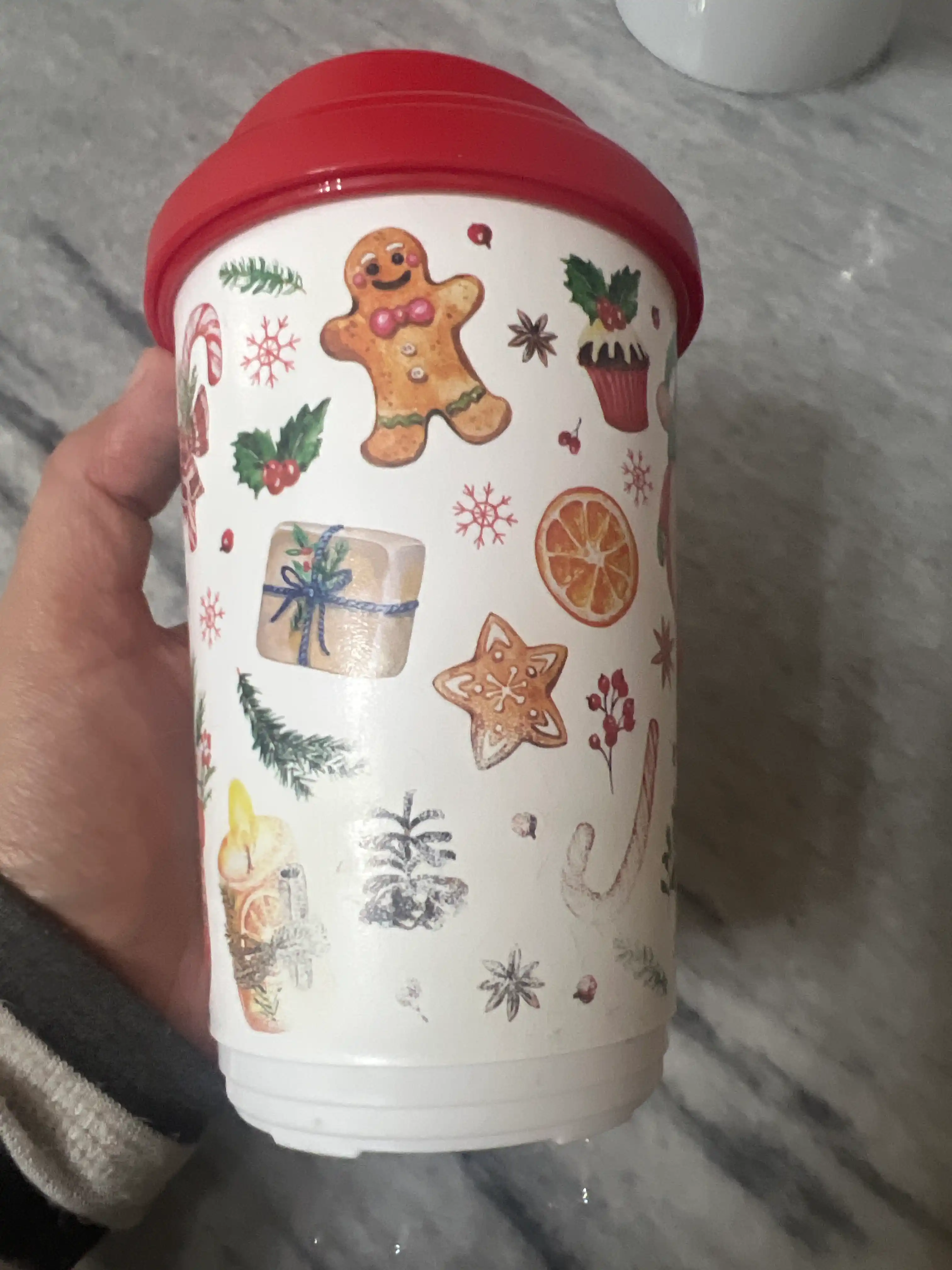 Termal stakan, ikki qoplamli, ichimliklar uchun, 300-400 ml