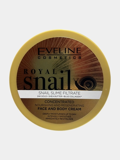 Питательно - регенерирующий крем для лица и тела Eveline Royal Snail, 200 мл - 