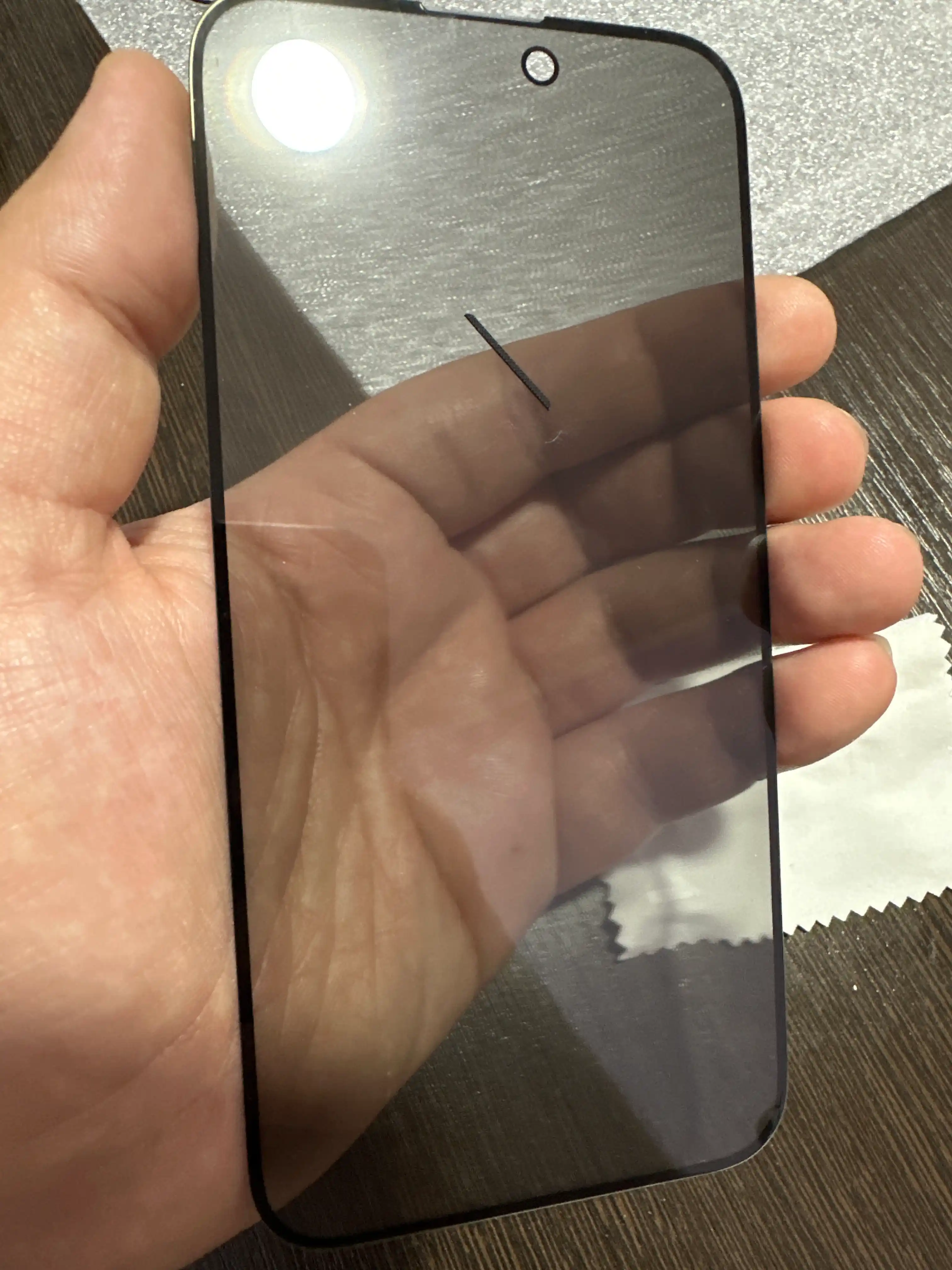 Защитное стекло антишпион для iPhone 11, 12, 13, 14, 15 Pro, ProMax