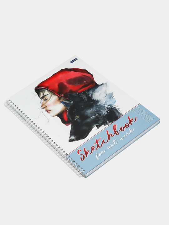 SketchBook daftari, 50 varaq, A4 format, chizg‘ichsiz, 100g/kv.m, Pari va bo‘ri, 50Tt4Agr_27656