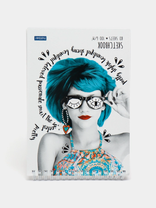 Bloknot SketchBook, 80 varaq, A5f format, 100 g/kv.m, Lucky girls - 