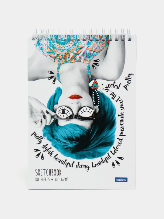 Блокнот SketchBook, 80 листов, А5ф формат, 100 г/кв.м, Lucky girls
