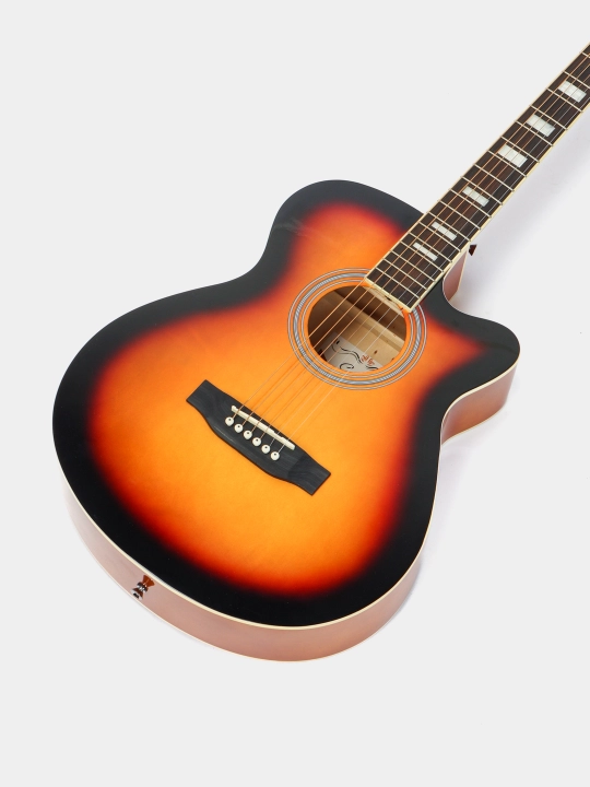 Аkustik gitara Smiger, Sunburst rangi, o'lchami 40, g'ilof, 2 mediatr, Ga-H15