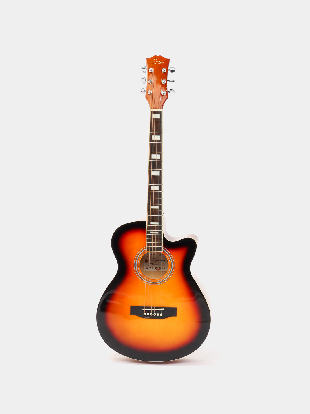 Аkustik gitara Smiger, Sunburst rangi, o'lchami 40, g'ilof, 2 mediatr, Ga-H15
