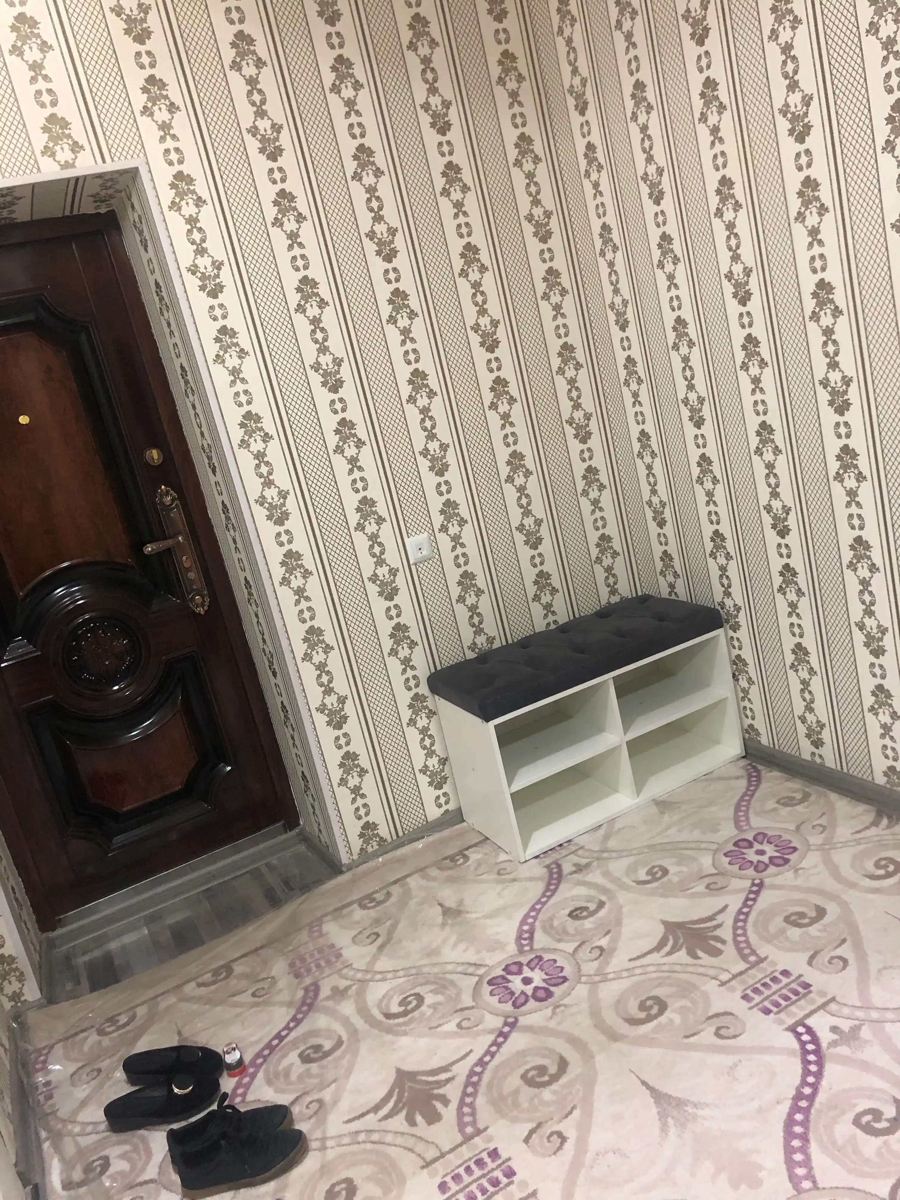 Обувница IVI, в прихожую, тумба, открытая полка для обуви с пуфиком, с сиденьем