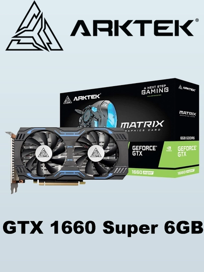 Видеокарта ARKTEK-AXLE  RTX3050 8GB, GTX2060super GTX 1660 Super, 6GB, 1050ti 4GB GDDR6 - 
