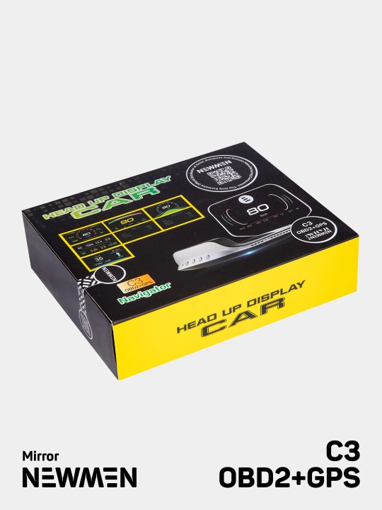 Bort kompyuteri WiiYii NEWMEN HUD OBD2 GPS, tezlik o'lchagich, harorat sensori