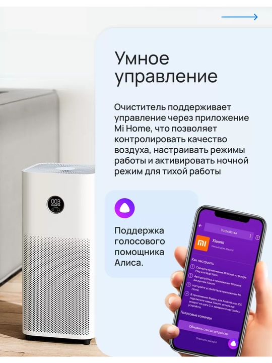 Очиститель воздуха, Xiaomi Smart Air Purifier 4 Lite, 4, 4PRO, Elite