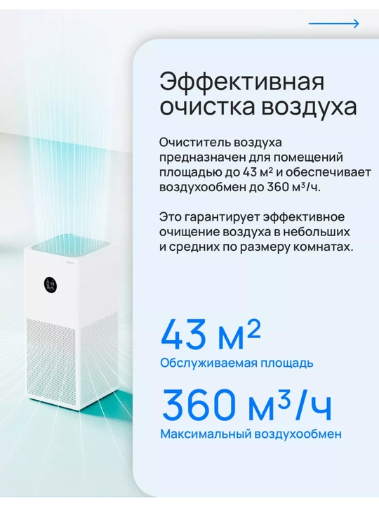 Очиститель воздуха, Xiaomi Smart Air Purifier 4 Lite, 4, 4PRO, Elite