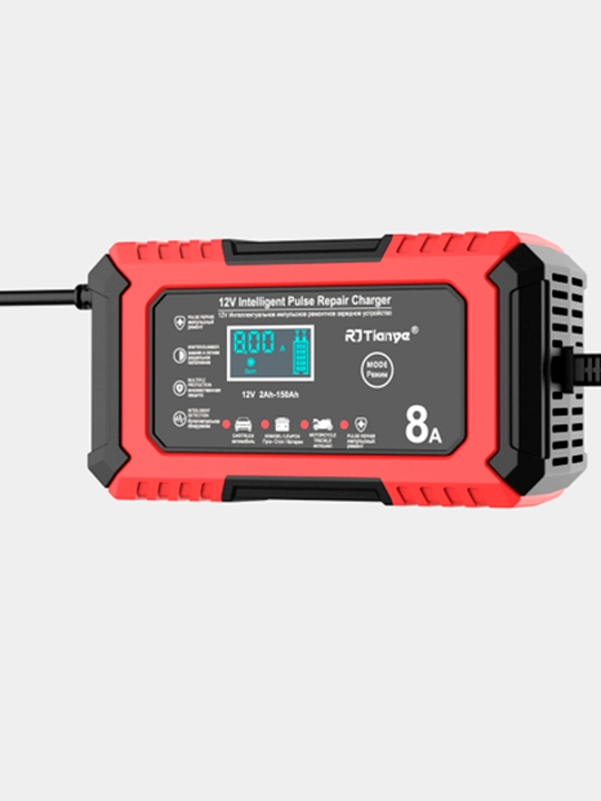 Batareya uchun avtomatik zaryadlovchi, avtomobil 12V, 24V, 6A, 8A, 10A
