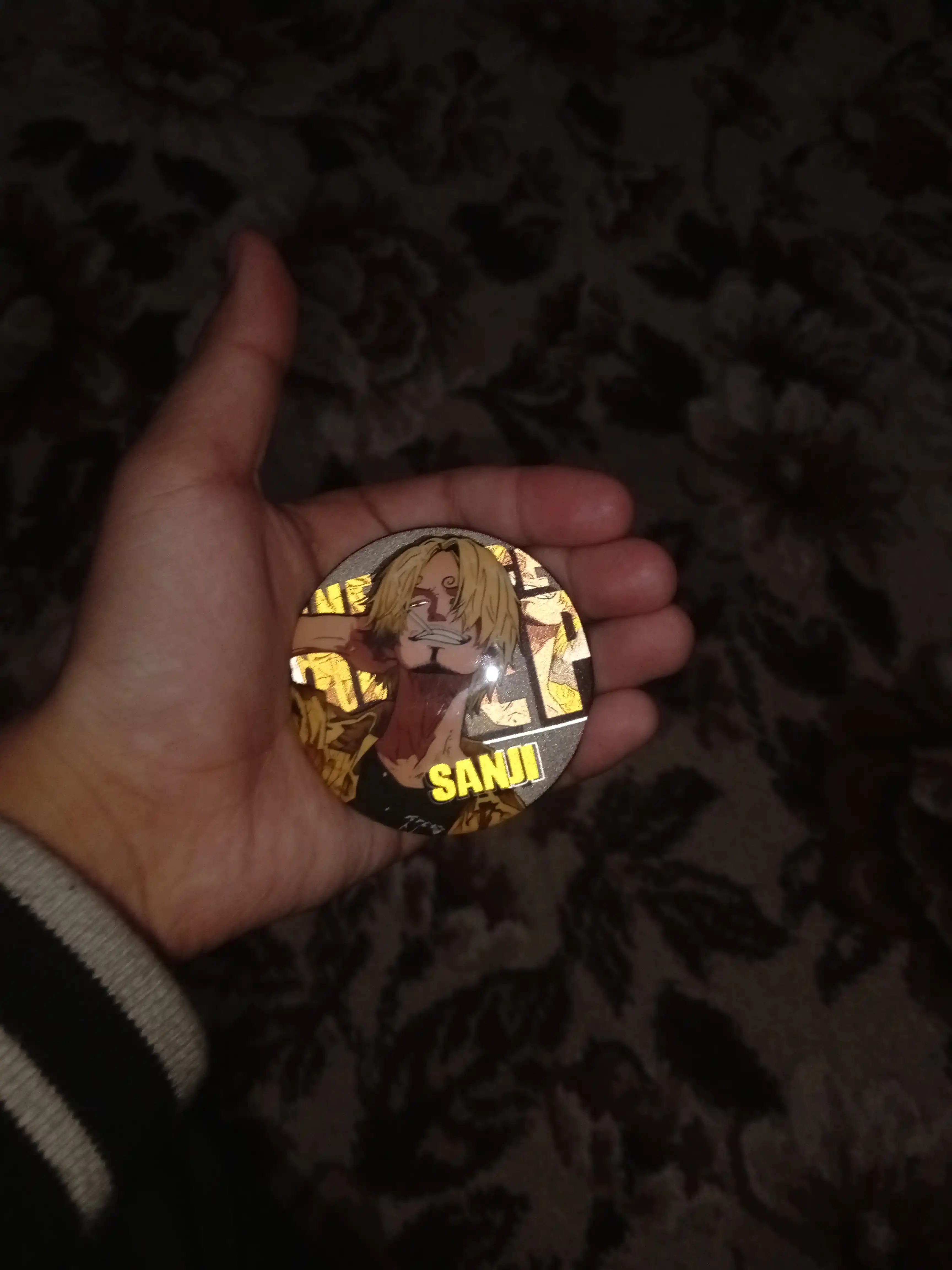 Металлический аниме значок One piece, Luffi, Zoro, Sanji