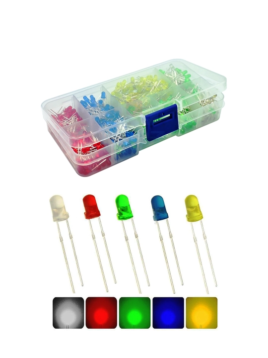 LED to'plami, 500 dona, 5 rang 100 donadan 3MM LED - 