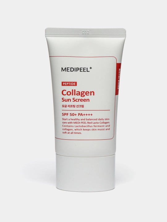 Quyoshdan himoya qiluvchi krem, MEDIPEEL+, Active silky, Vitamin, Cica-nol B5, Collagen, Glutathione, Hyal aqua, 50 ml