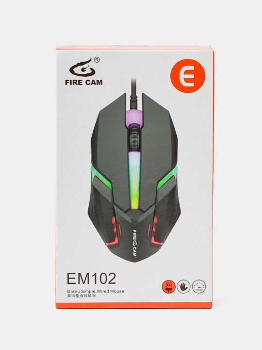 Игровая мышка Fire Cam EM 102, c RGB подсветкой