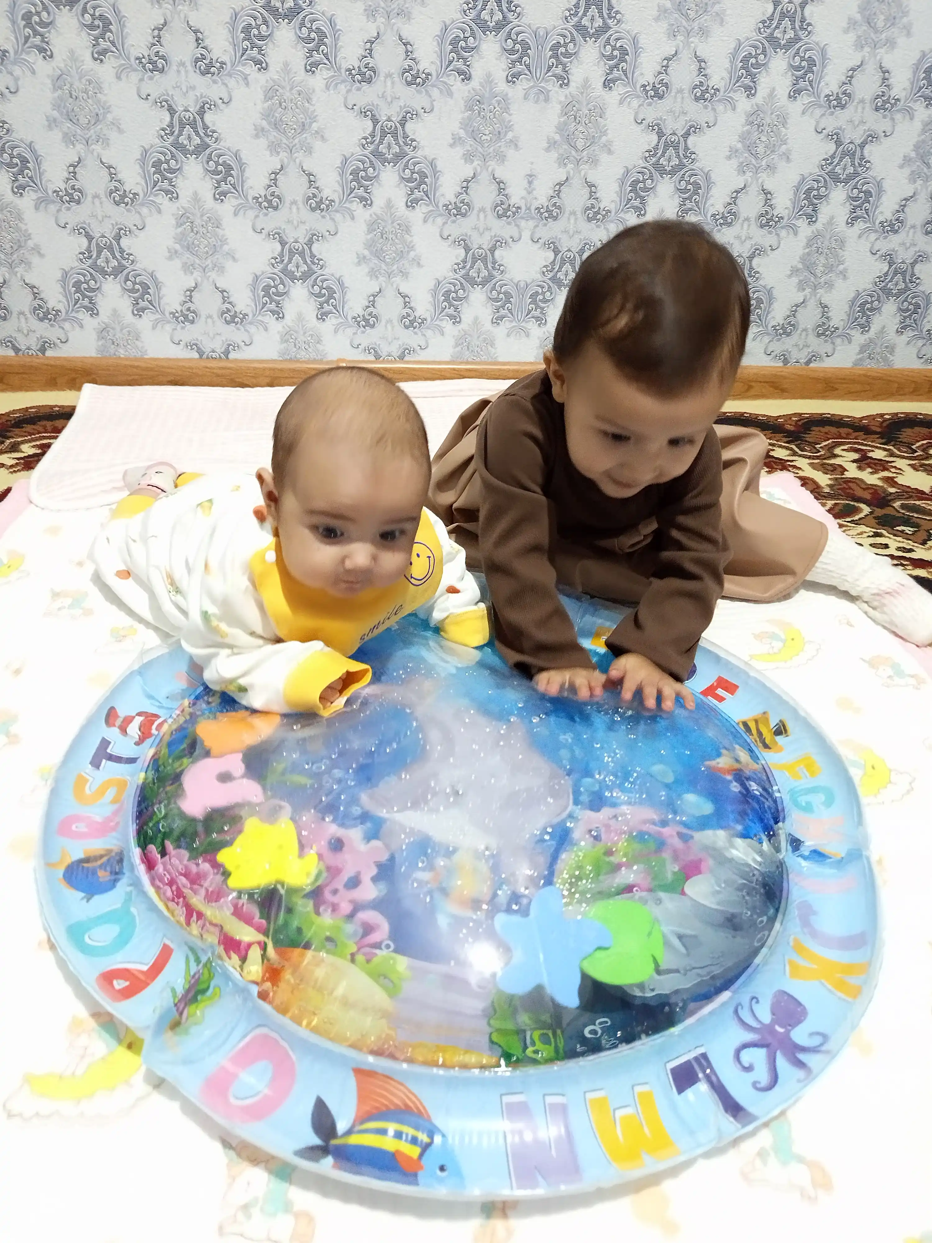 Водный коврик для малышей развивающий акваковрик, круглый