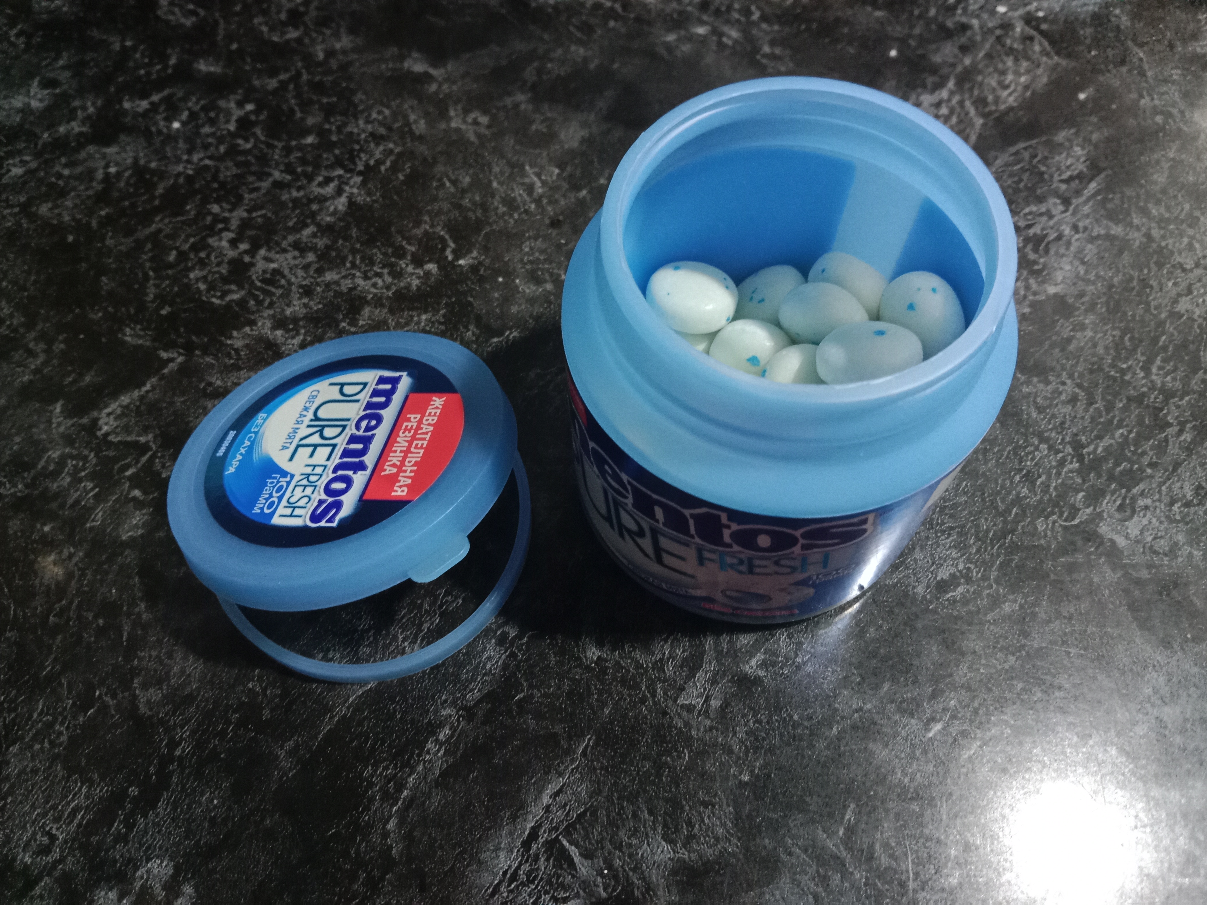 Жевательная резинка Mentos Pure Fresh Свежая мята, 100 г