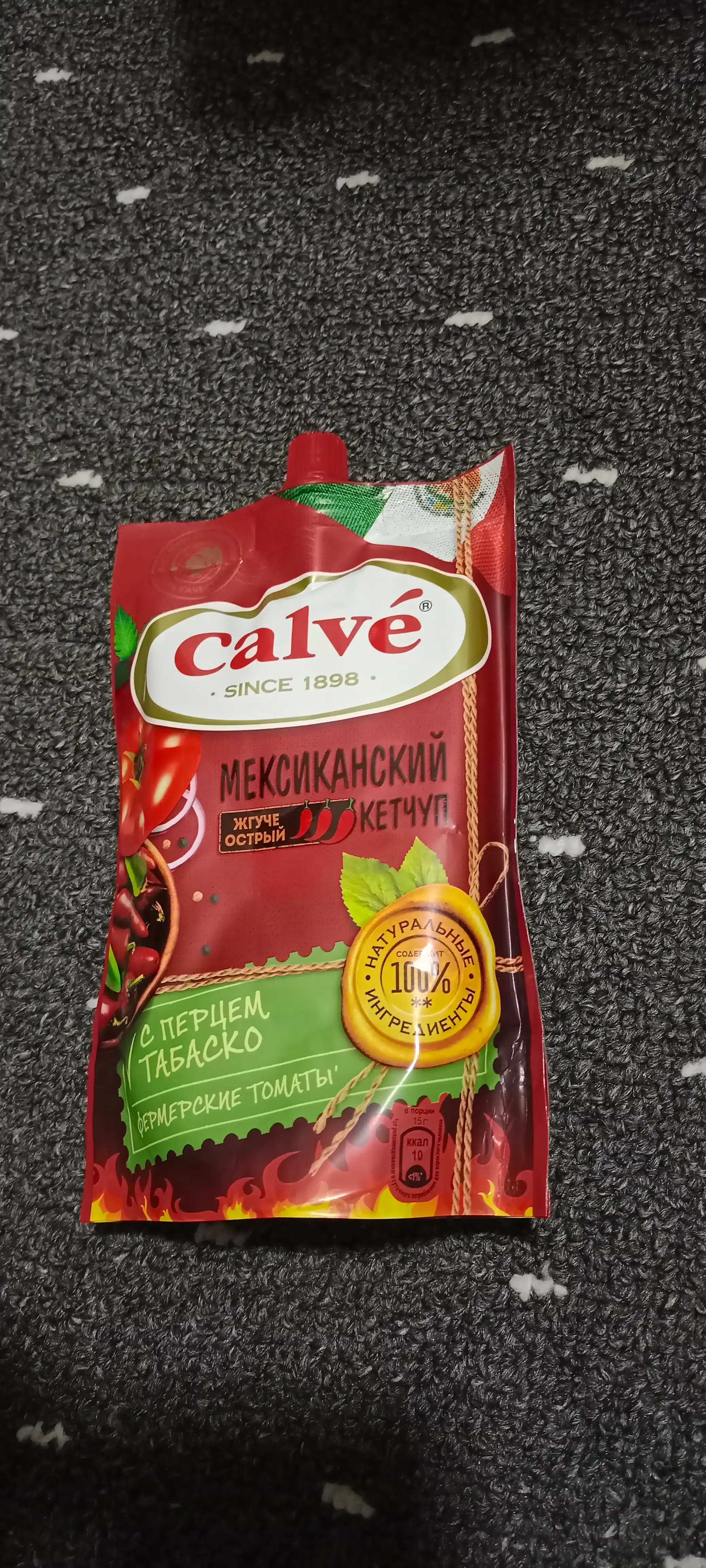 Кетчуп Calve Мексиканский, с перцем табаско, 350 г
