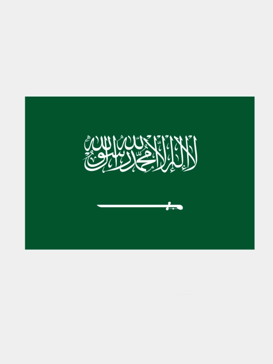 Polyesterdan tayyorlangan Saudiya Arabistoni bayrog'i, 1 * 1.5 m