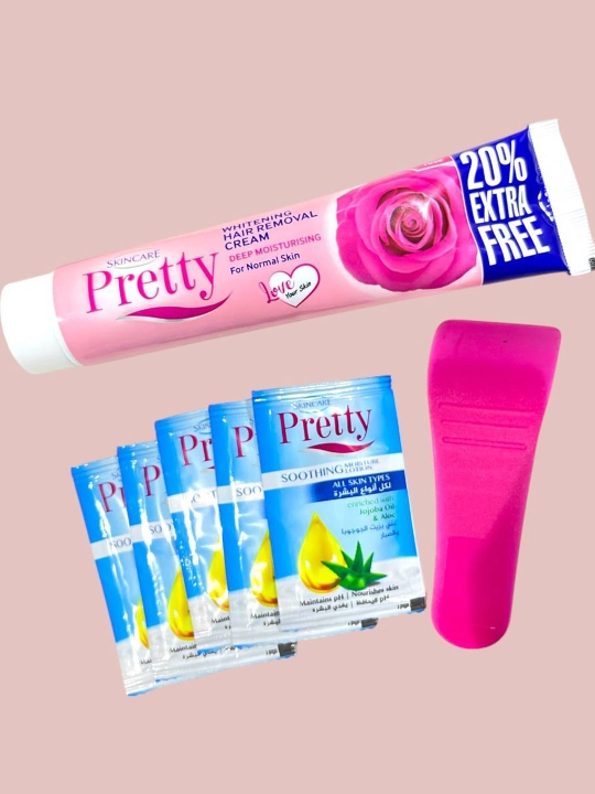 Krem depilatsiya Pretty white kremi ultra-yumshoq va tez ta'sir qiladi, 125 ml, Pakistan