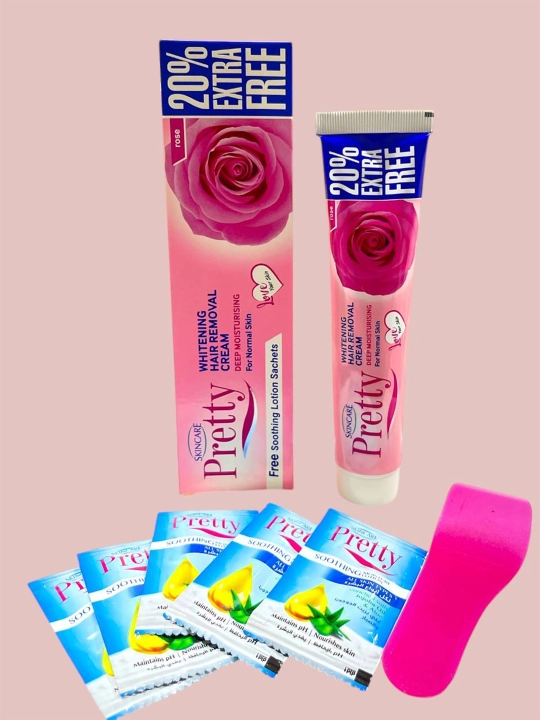 Krem depilatsiya Pretty white kremi ultra-yumshoq va tez ta'sir qiladi, 125 ml, Pakistan